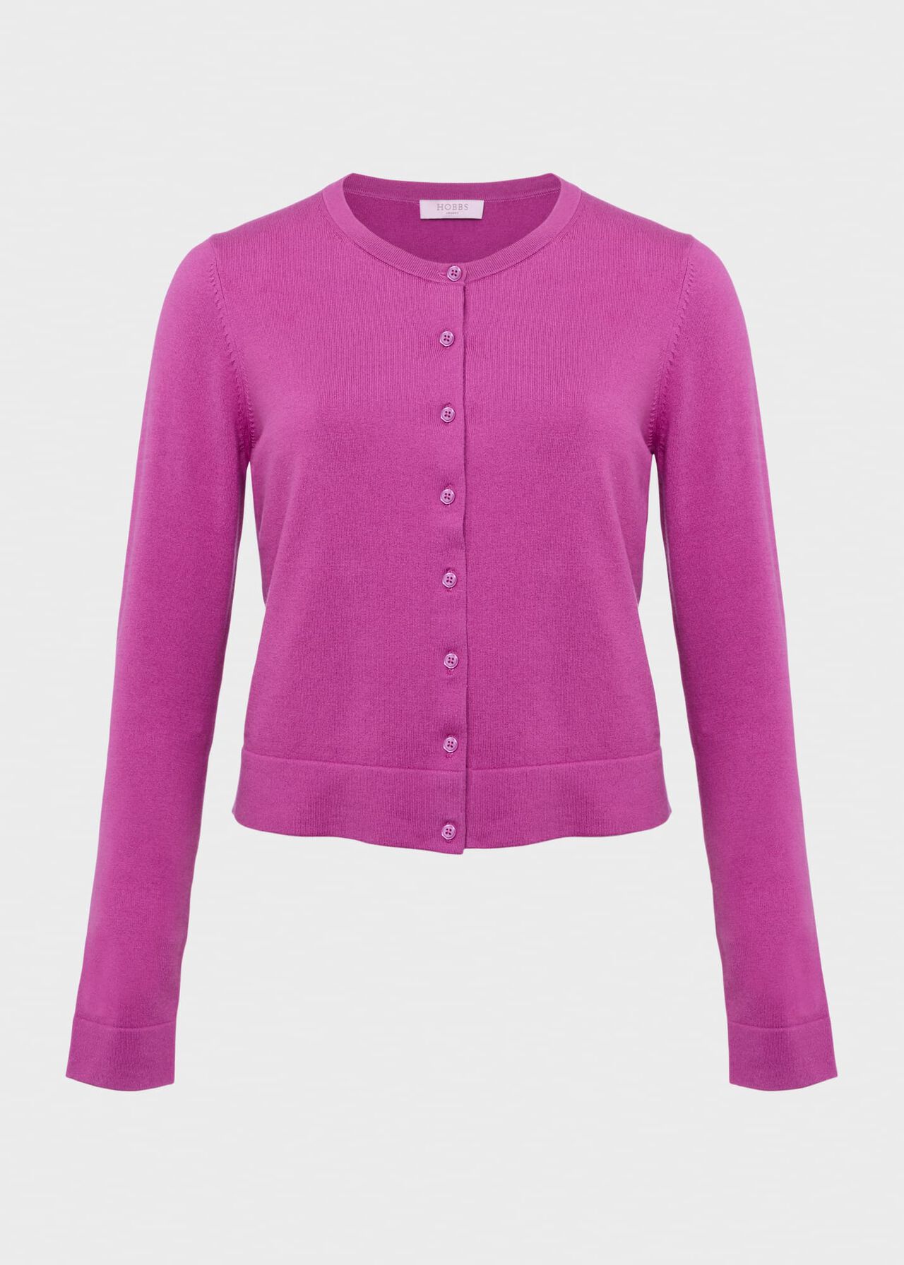 Michelle Cotton Cardigan, Violet Pink, hi-res