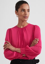 Rosalyn Blouse, Cherry Pink, hi-res