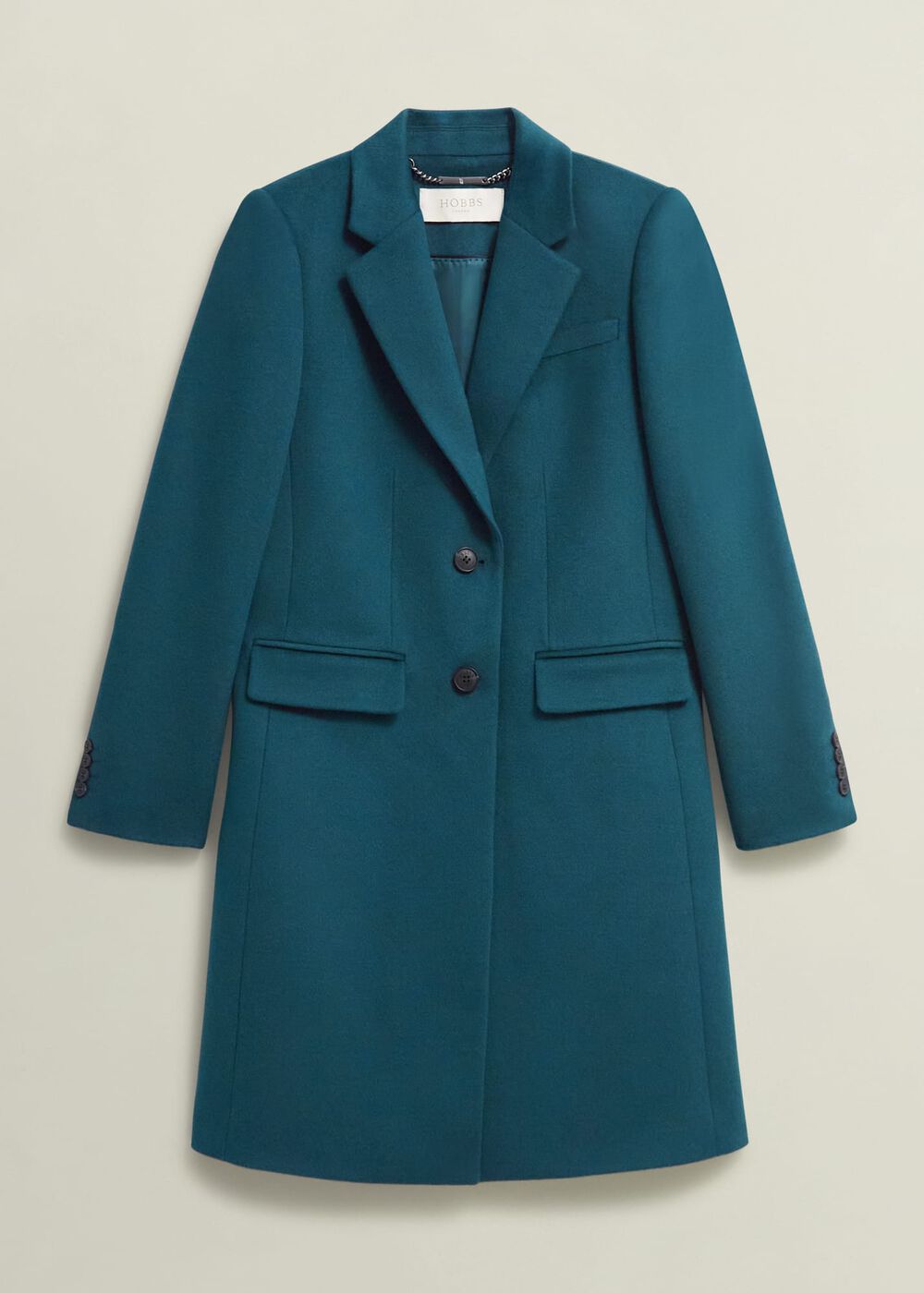 Cavendish Wool Coat, Kyanite Green, hi-res