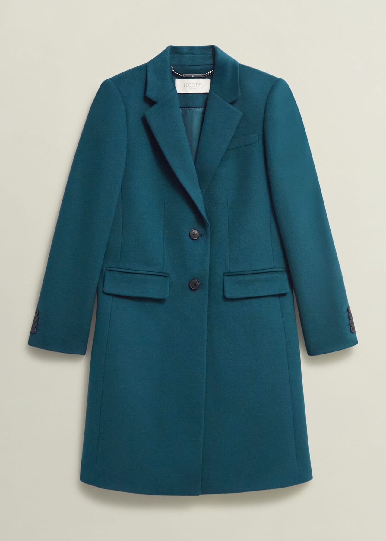 Cavendish Wool Coat, Kyanite Green, hi-res