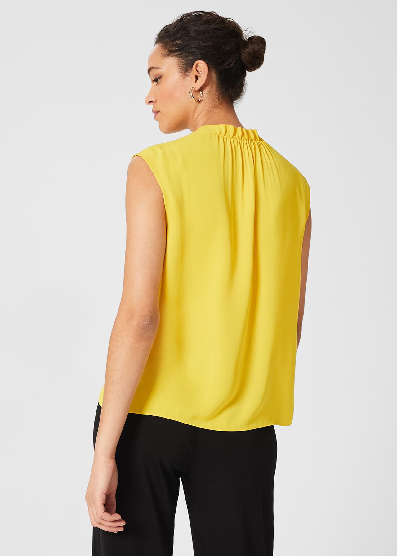 Hester Sleeveless Blouse, Corn Yellow, hi-res