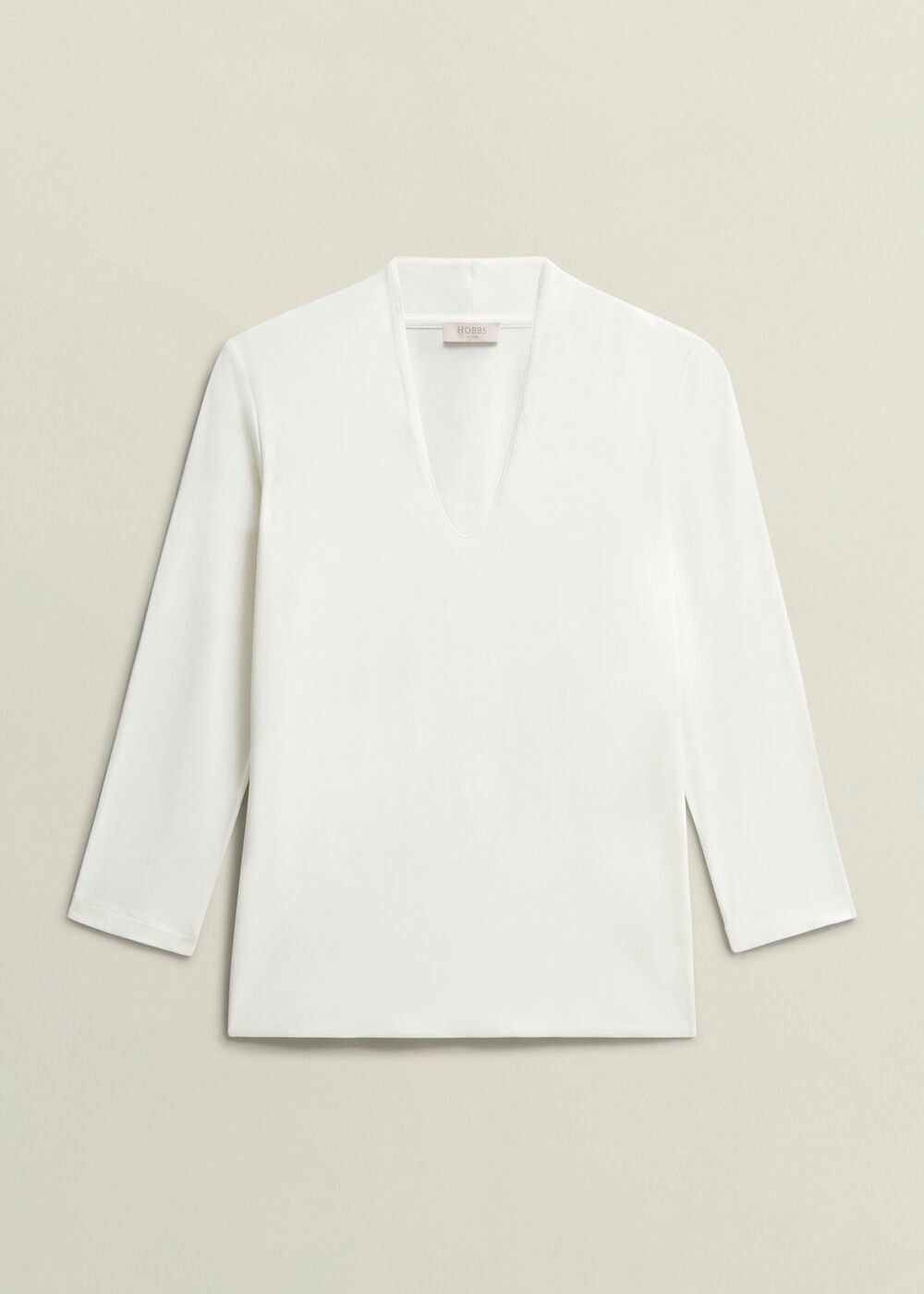 Aimee Double Fronted Top, Ivory, hi-res