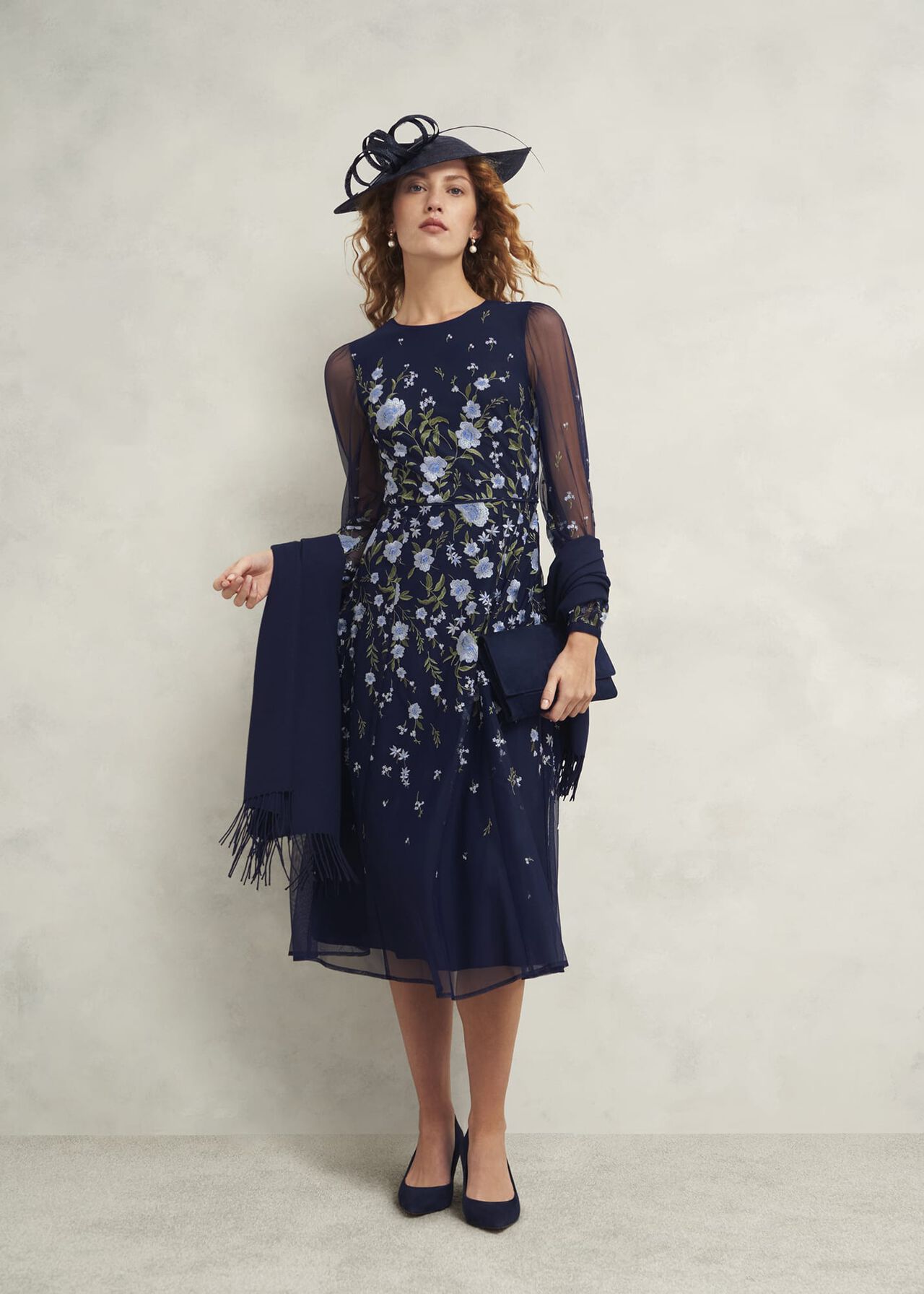 Melanie Fascinator, Midnight, hi-res