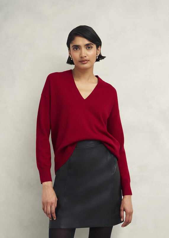 Lettie V Neck Sweater With Cashmere