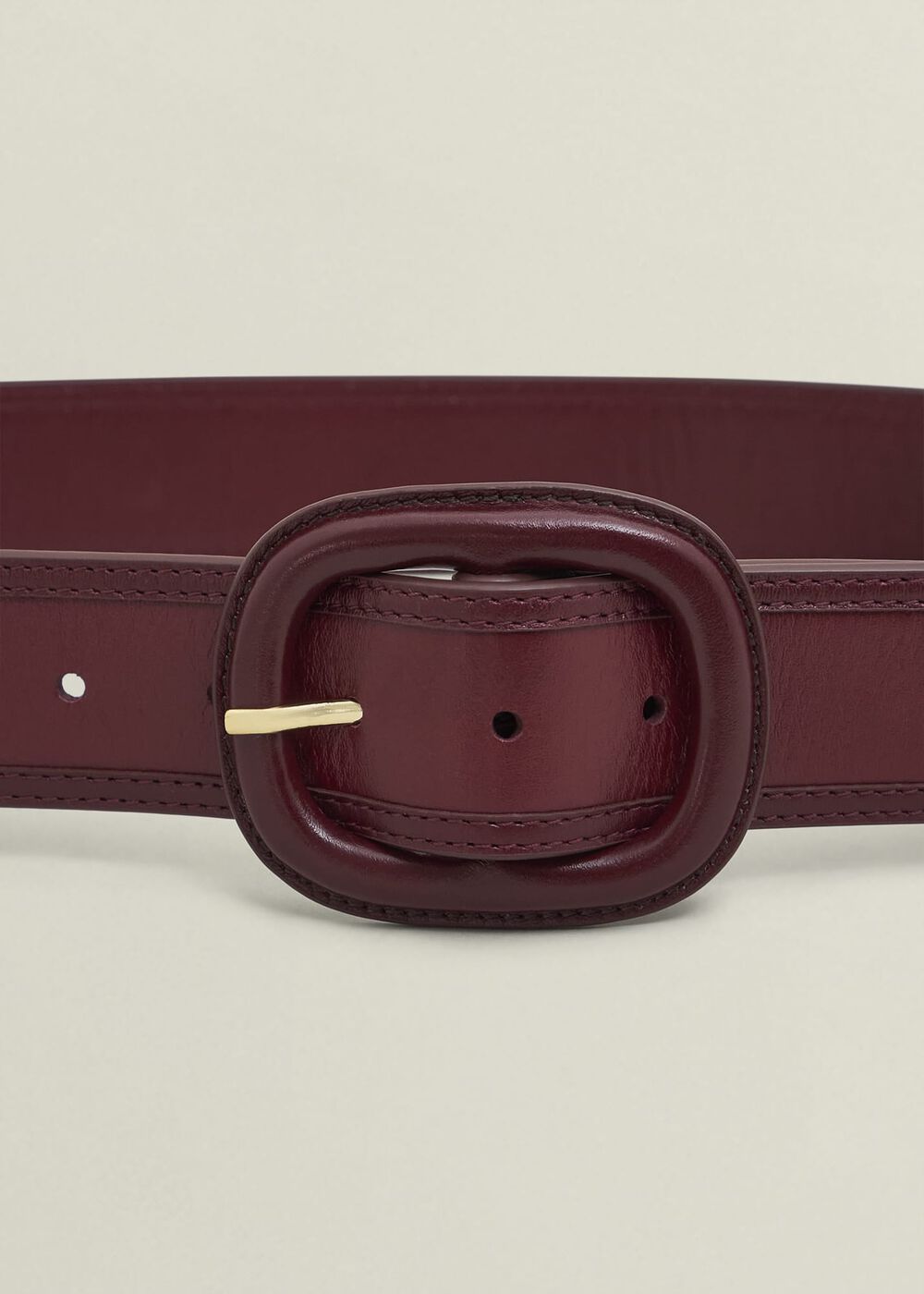 Mallory Leather Waist Belt, Beryl Red, hi-res