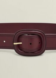 Mallory Leather Waist Belt, Beryl Red, hi-res