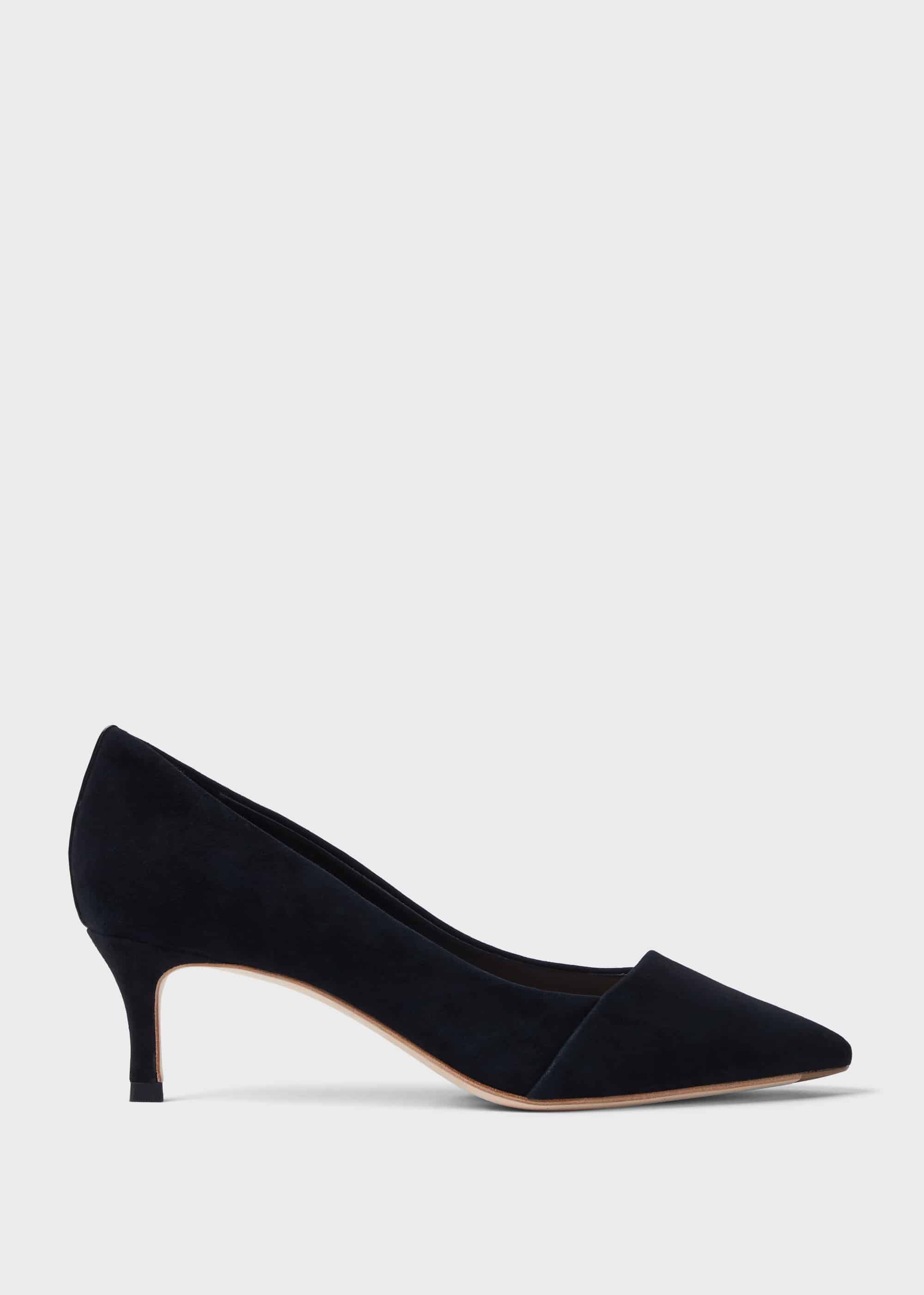 Black suede court shoes uk