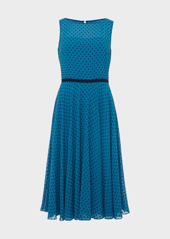 Della Spot Fit And Flare Dress