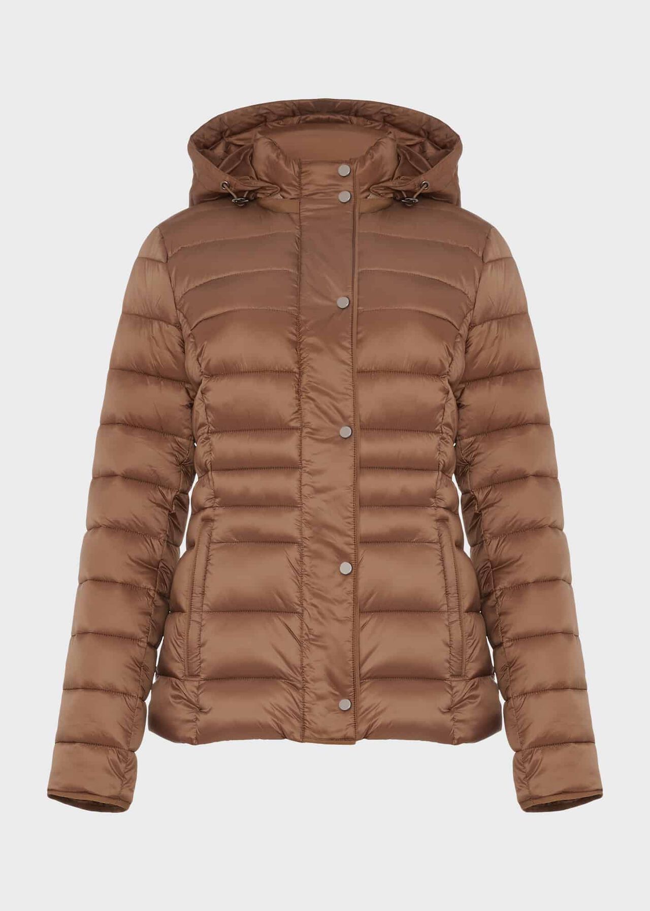Danika Short Puffer Jacket With Hood, Camel, hi-res