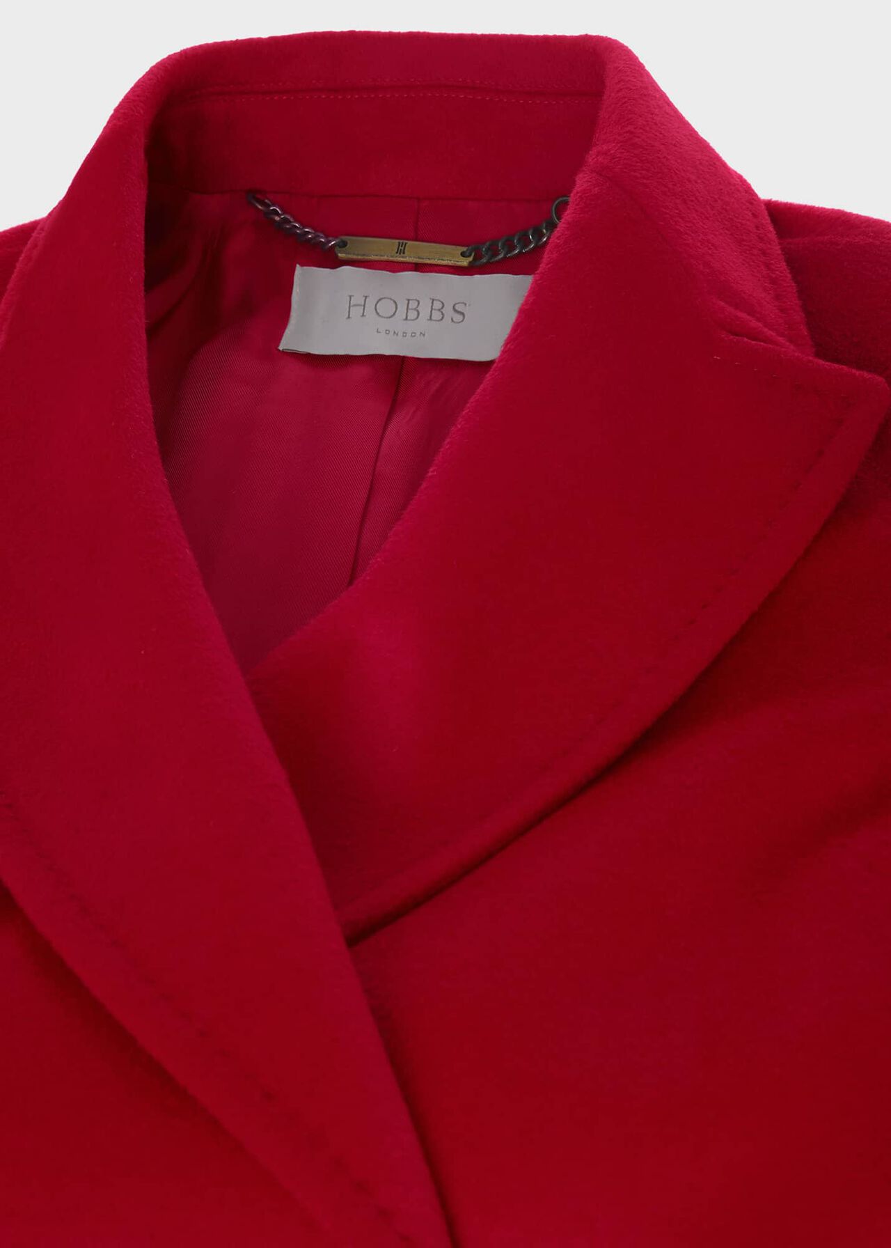 Olivia Wool Wrap Coat, Red, hi-res