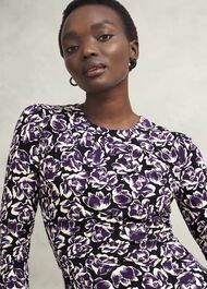 Paige Jersey Dress, Purple Multi, hi-res