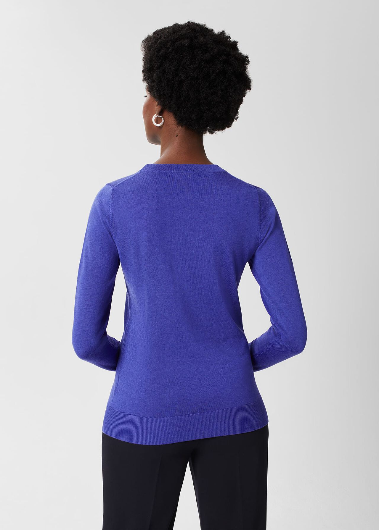 Penny Merino Wool Jumper, Rich Cobalt, hi-res