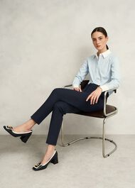 Nicky Tapered Travel Pants, Navy, hi-res