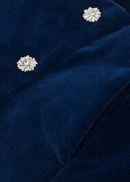 Lennox Velvet Skirt, Dark Blue, hi-res