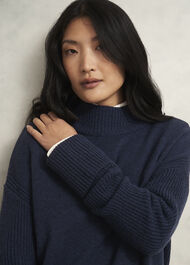 Gaskell Jumper, Navy Marl, hi-res