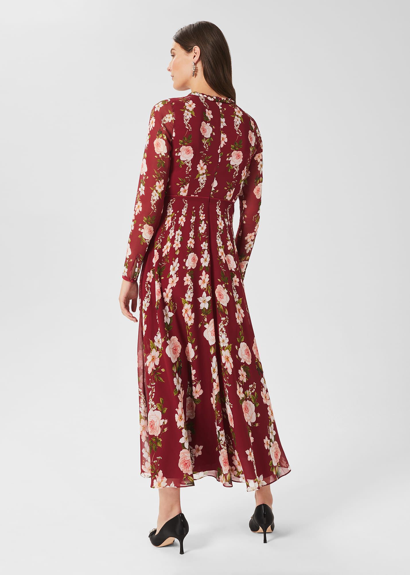 Hobbs multi hotsell painted rose dress