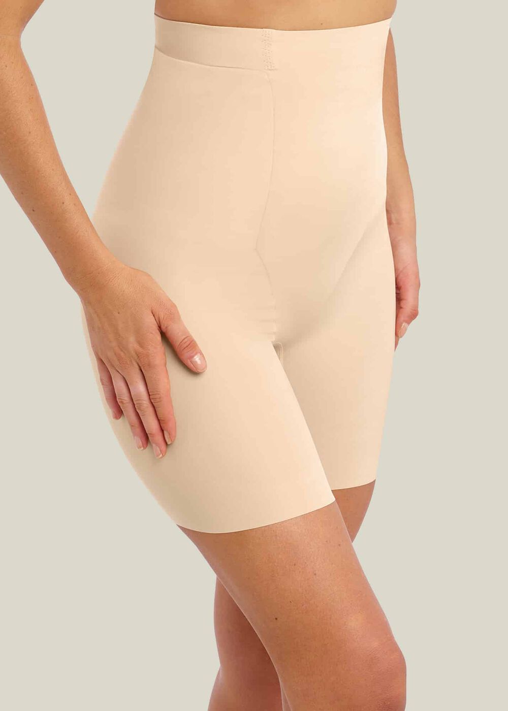 Moderate Control High Waist Long Leg Shaper , Frappe, hi-res