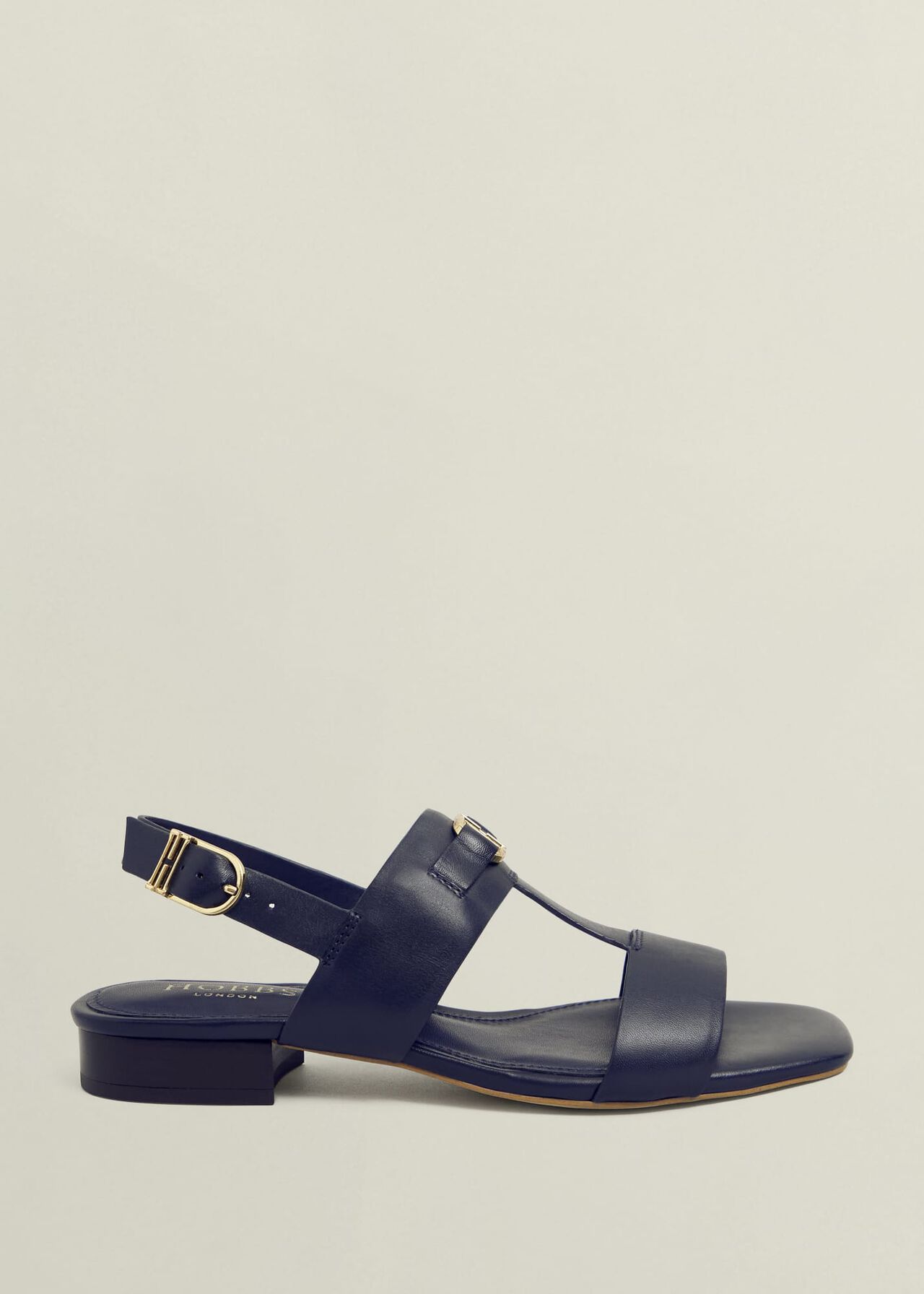 Nyla Leather Sandals, Hobbs Navy, hi-res