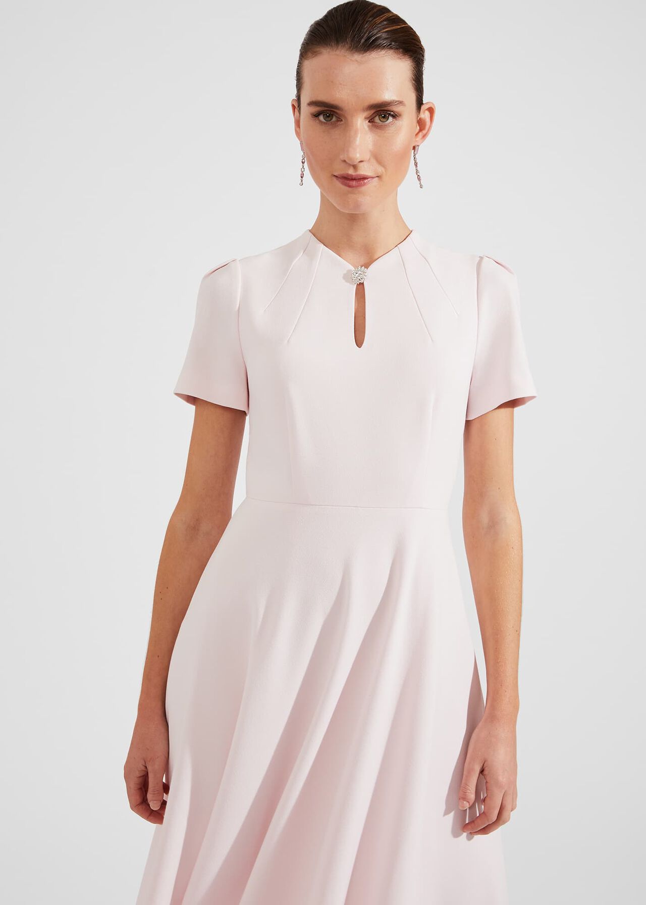 Chara Fit And Flare Dress, Pale Pink, hi-res