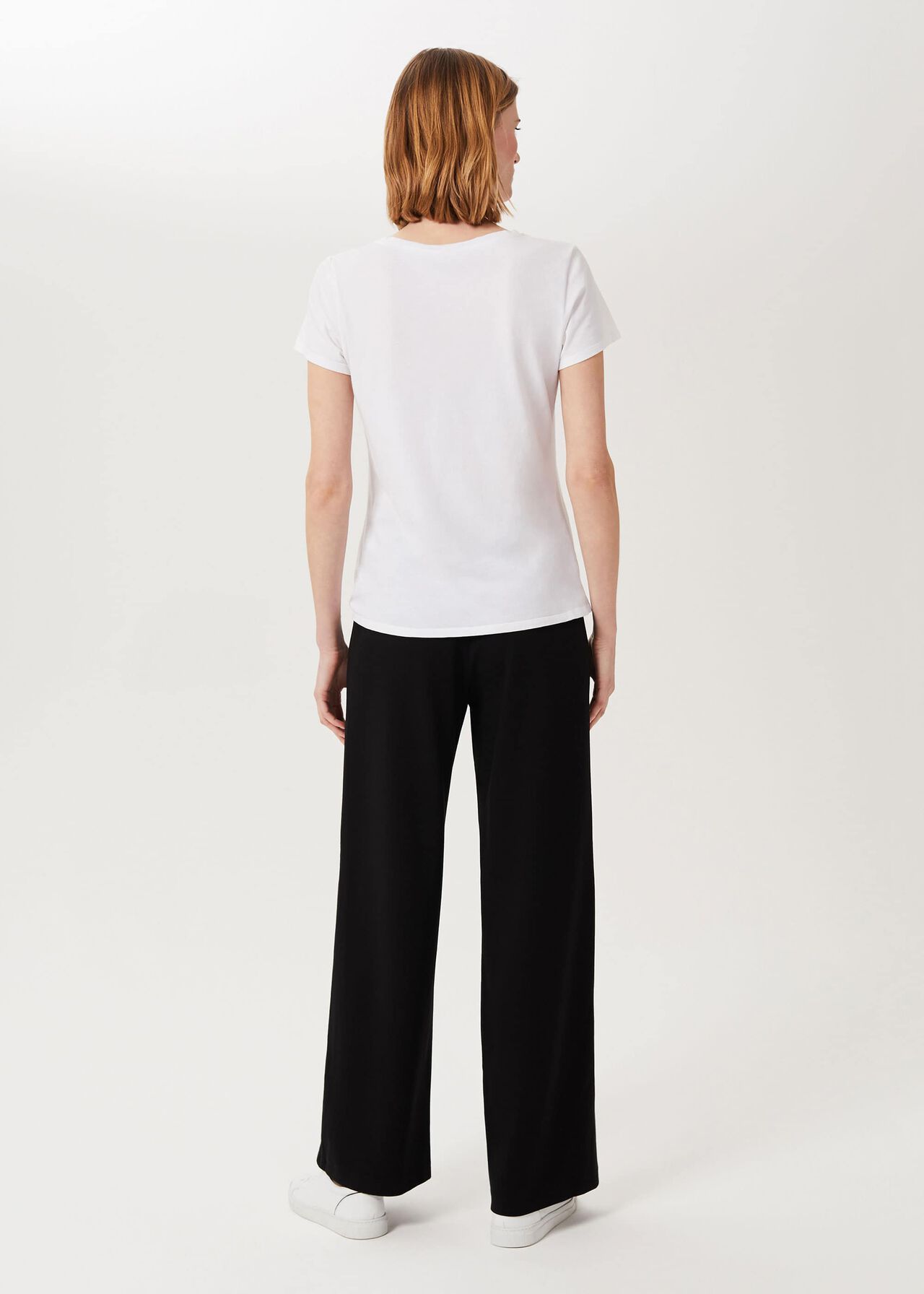 Pippa Jersey Wide Leg Trousers, Black, hi-res