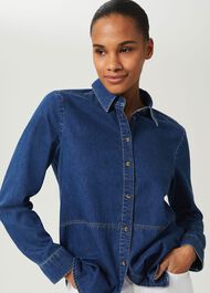 Mireya Denim Shirt, Mid Wash, hi-res
