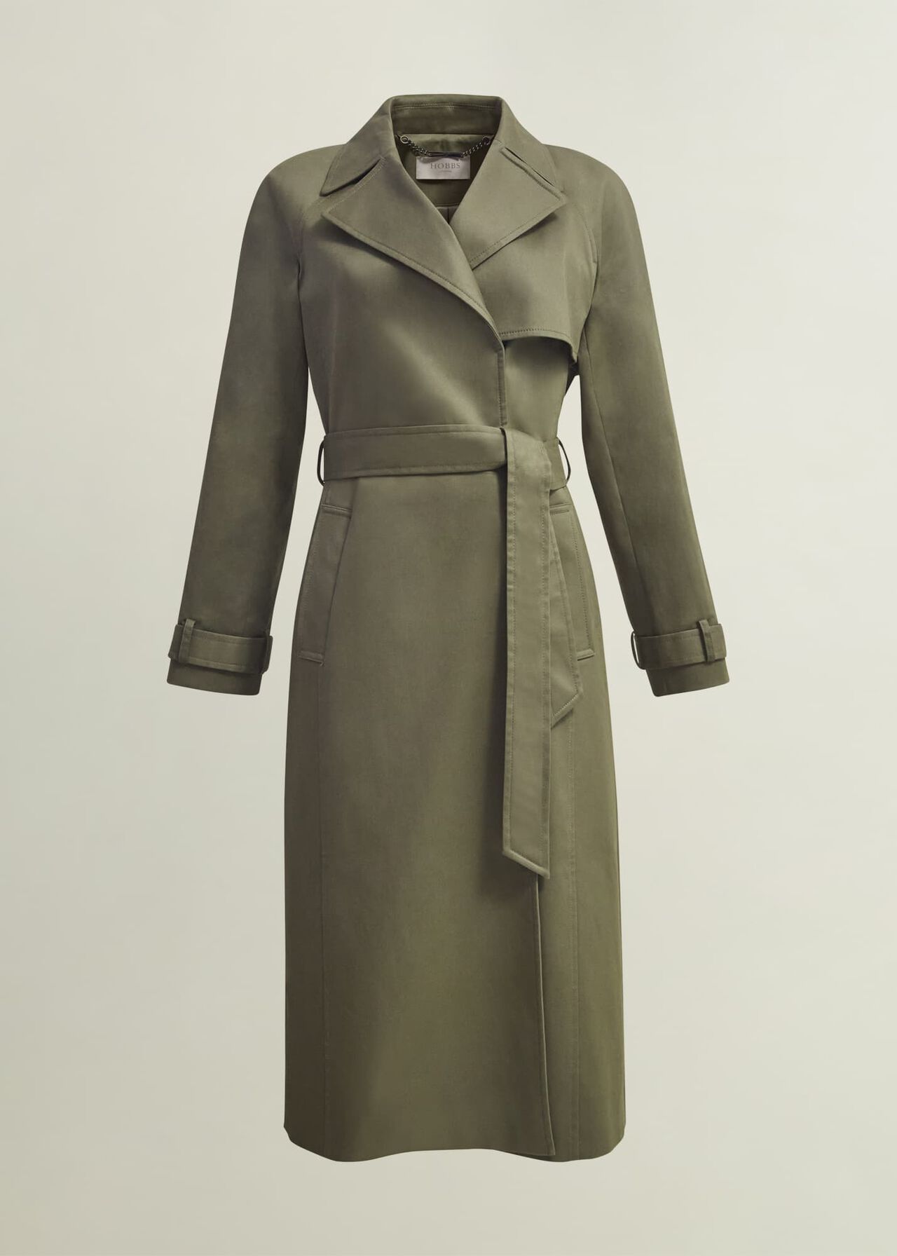 Rhian Shower Resistant Trench Coat, Olive Green, hi-res