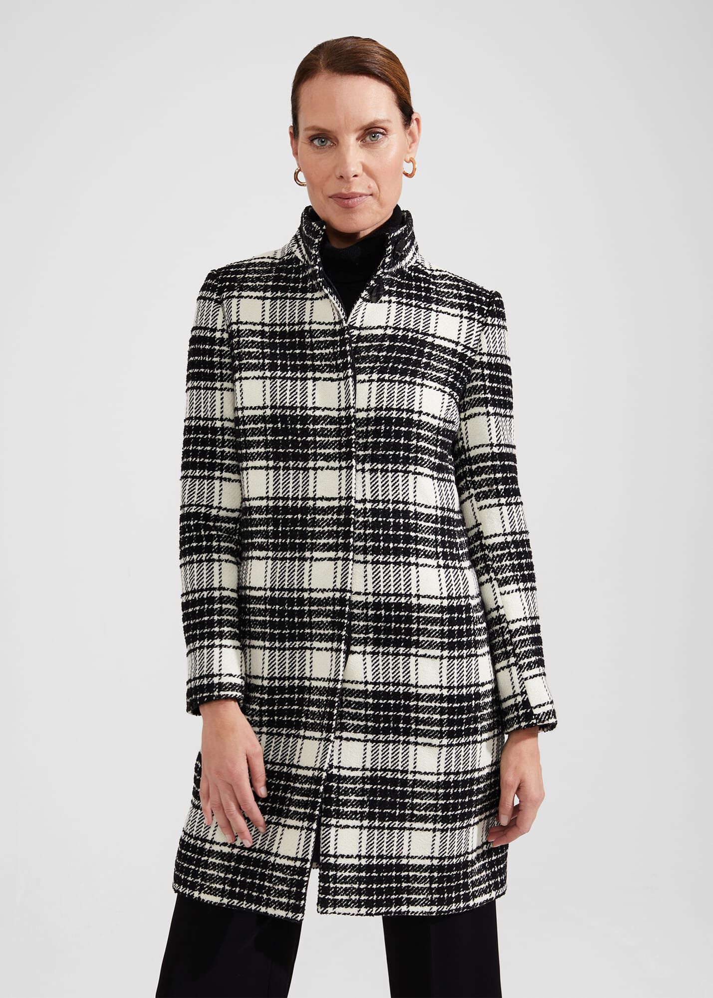 Checked coat petite shop