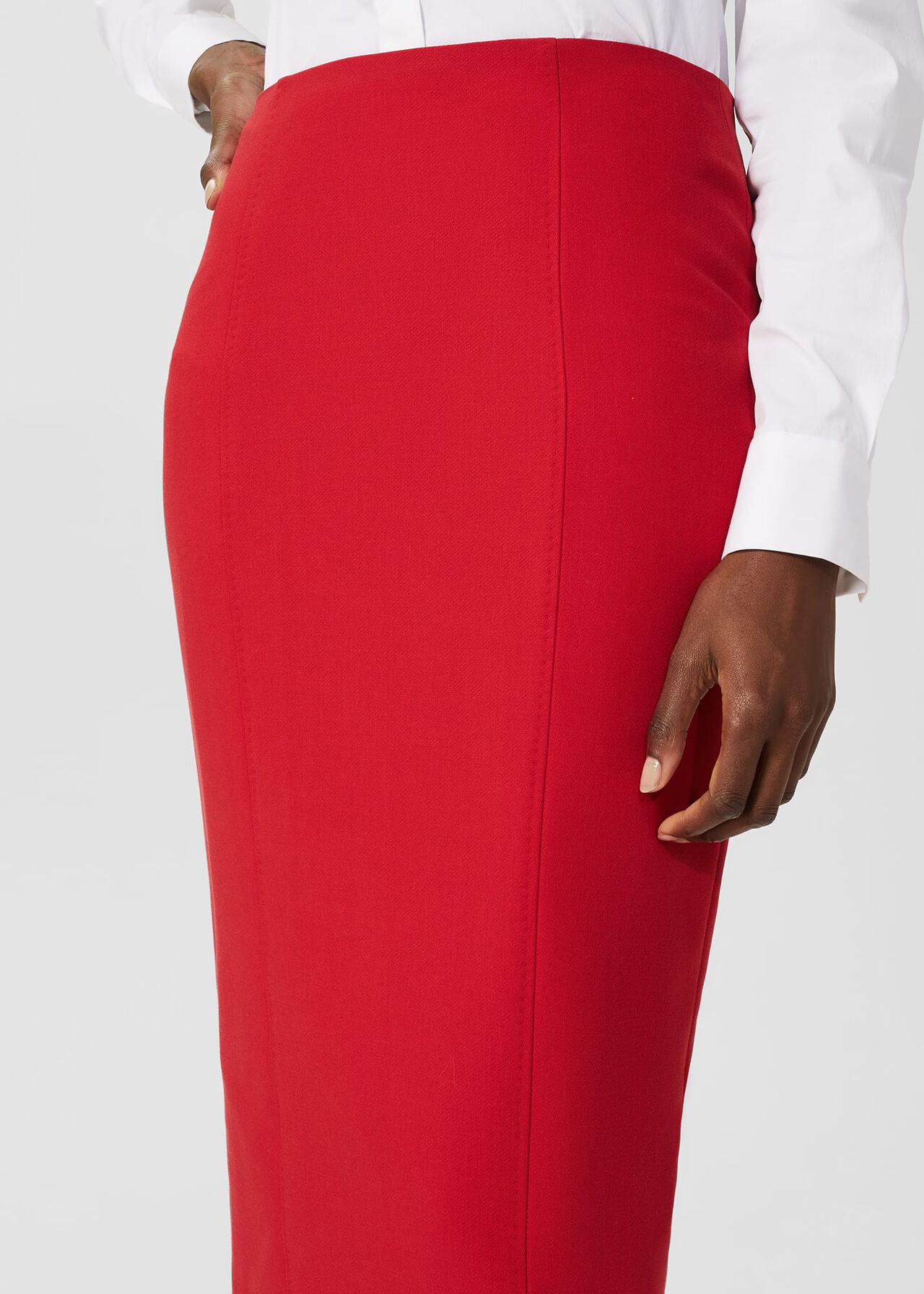 Beatrix Pencil Skirt, Scarlet Red, hi-res