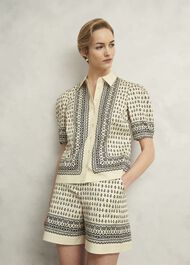 Suri Shirt, Cream Navy, hi-res