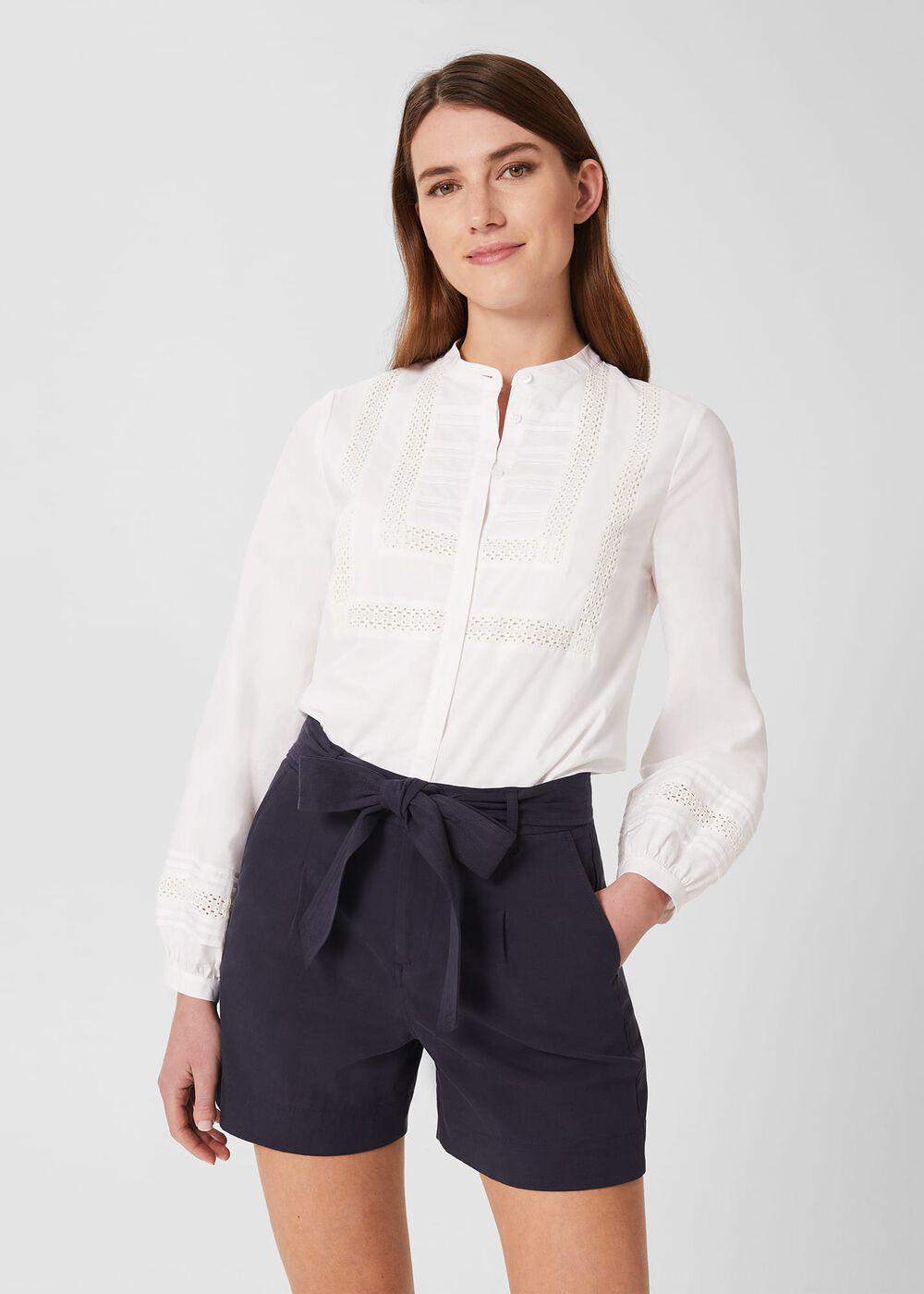 Harmony Belted Shorts, True Navy, hi-res