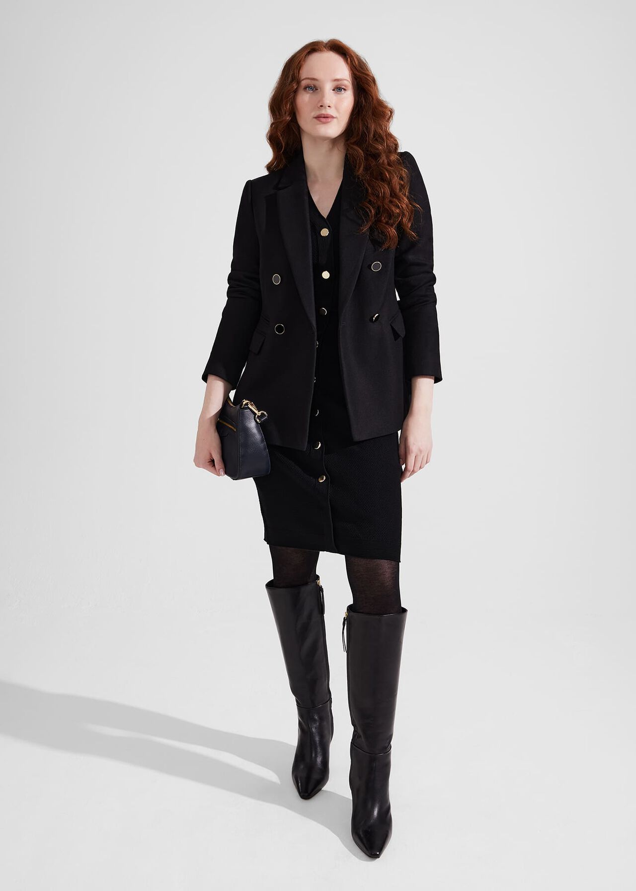 Petite Marlee Dress, Black, hi-res