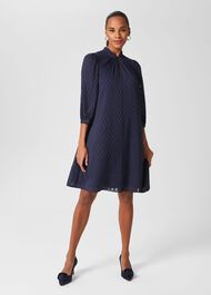 Faye A Line Dress, Navy, hi-res