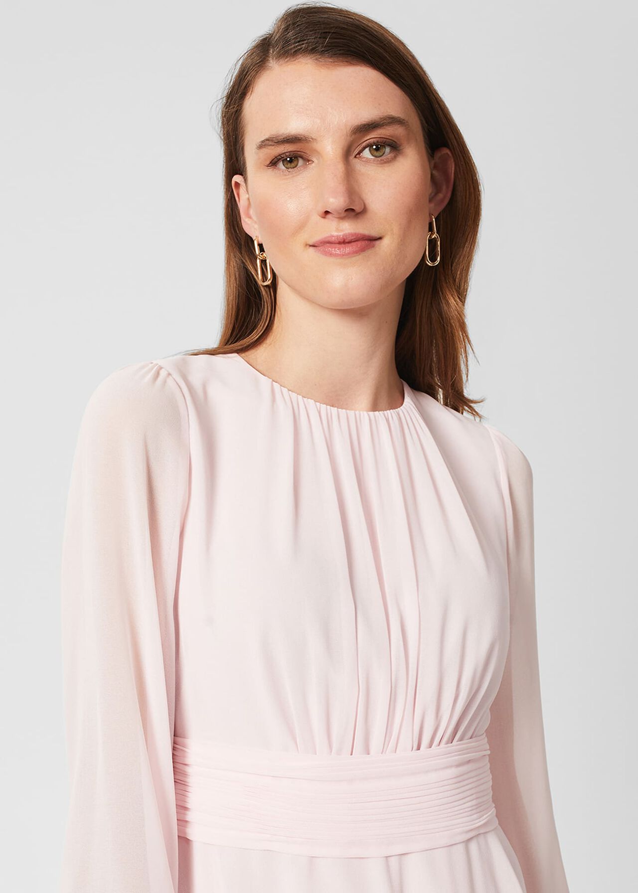 Arianne Fit And Flare Dress, Pale Pink, hi-res