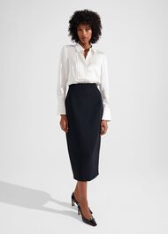 Diana Wool Skirt, Black, hi-res