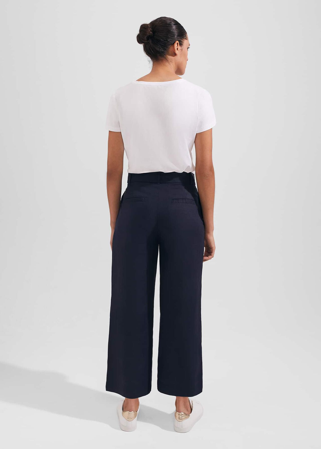 Keighley Crop Trousers, Navy, hi-res