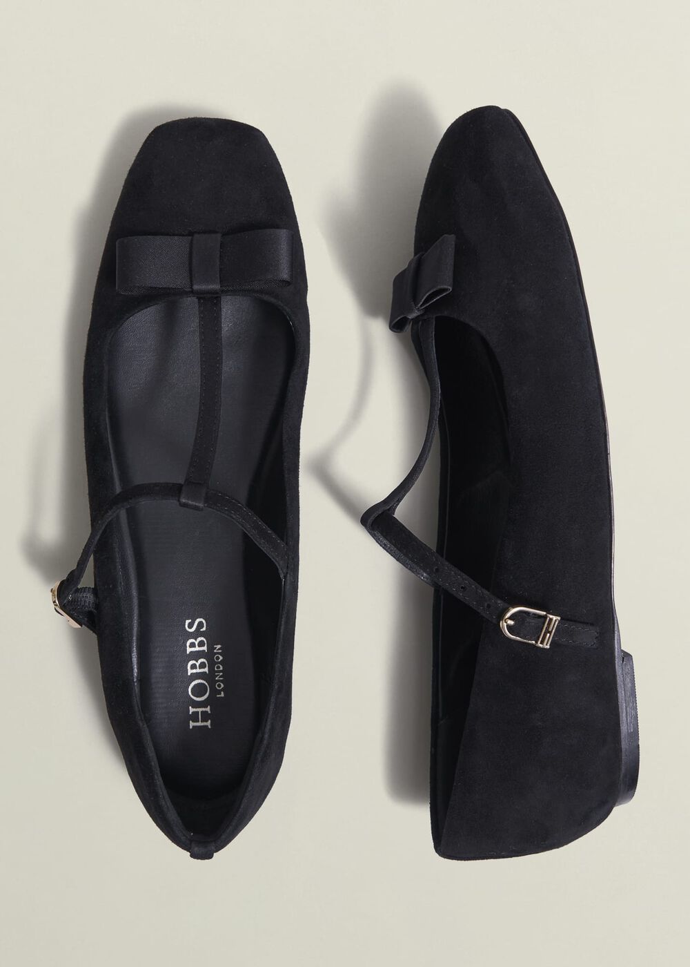 Ottilie T-Bar Flat, Black, hi-res