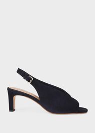 Sarah Suede Sandals , Navy, hi-res
