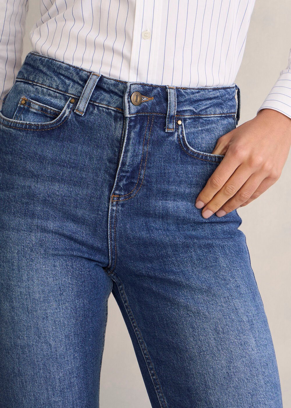 Shea Straight Jeans, Mid Wash, hi-res