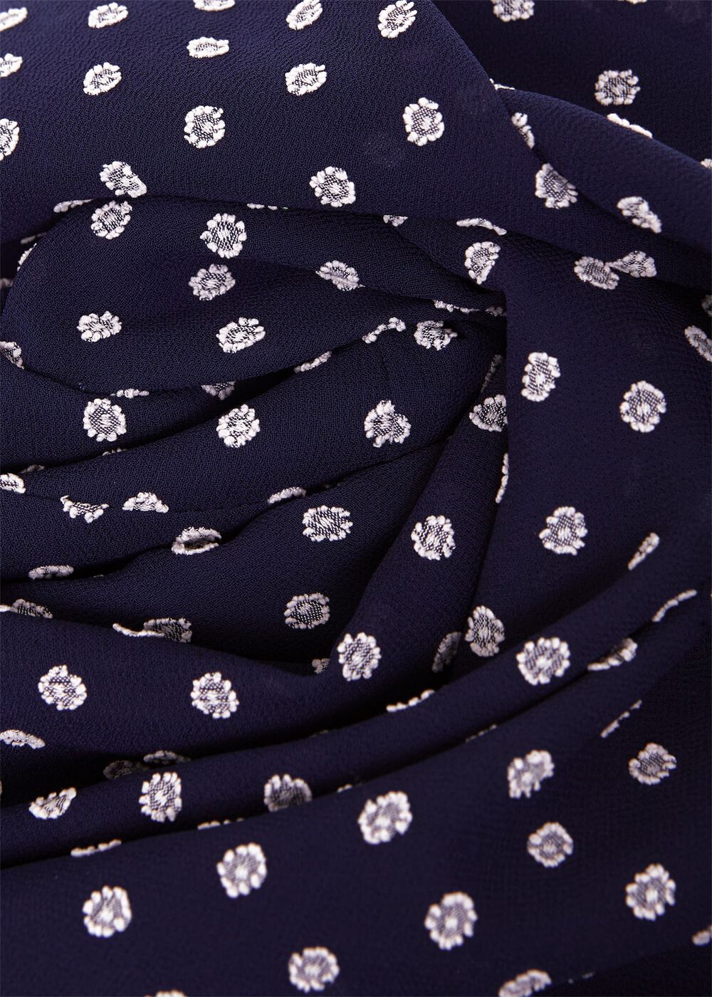Celia Spot Fit And Flare Dress, Navy Pale Pink, hi-res