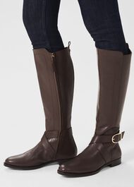 Lisette Knee Boots, Dark Brown, hi-res