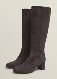 Caroline Knee Boots, Chocolate Brown, hi-res