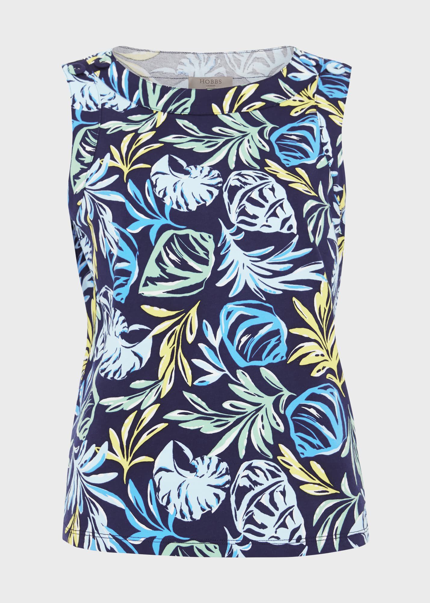 ホブズ HOBBS MADDY PRINTED TOP （NAVY YELLOW） Maddy Cotton Printed Top | Hobbs US |