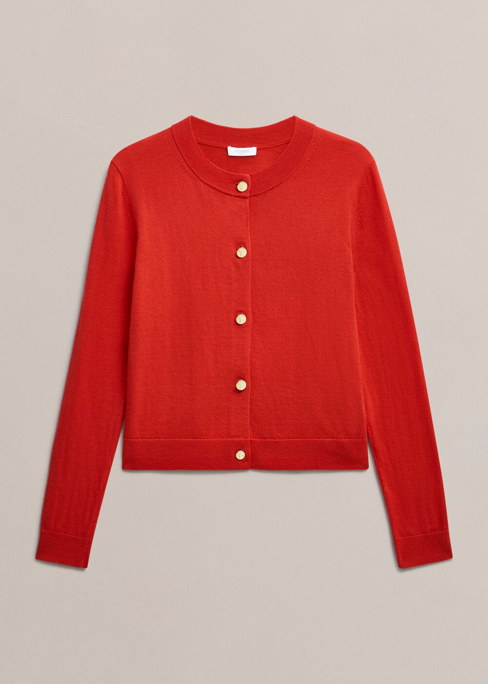 Priya Cardigan, Hibiscus Red, hi-res