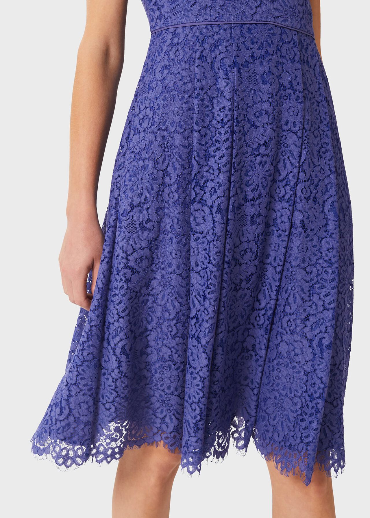 Anastasia Lace Fit And Flare Dress, Blue, hi-res