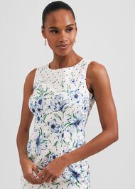 Fiona Floral Shift Dress, Ivory Multi, hi-res
