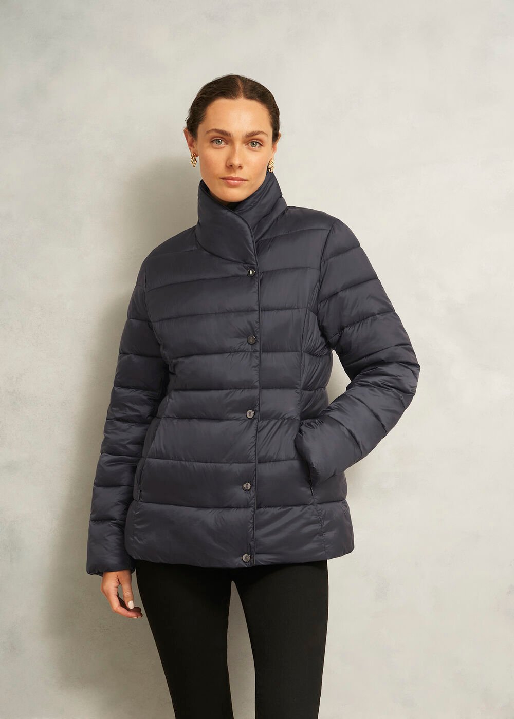 Petite Tana Puffer Coat, Charcoal, hi-res