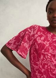 Iona Textured Dress, Pink Multi, hi-res