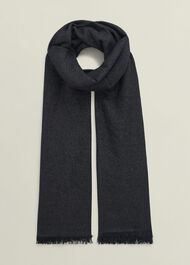 Matilda Shimmer Scarf, Black Silver, hi-res