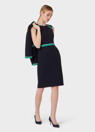 Nala Dress, Navy Green Ivry, hi-res
