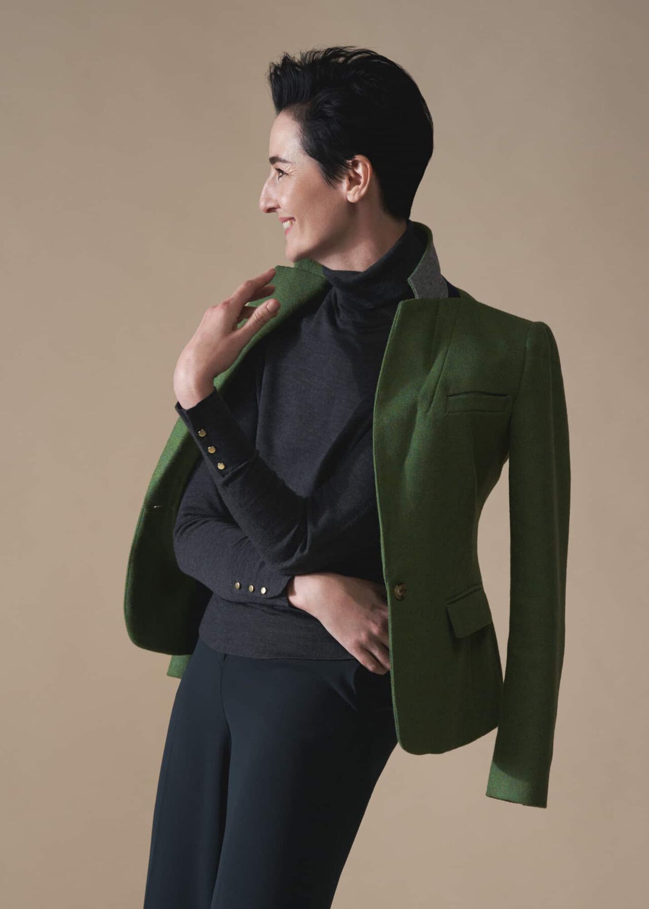 Blake Wool Jacket , Pea Green, hi-res